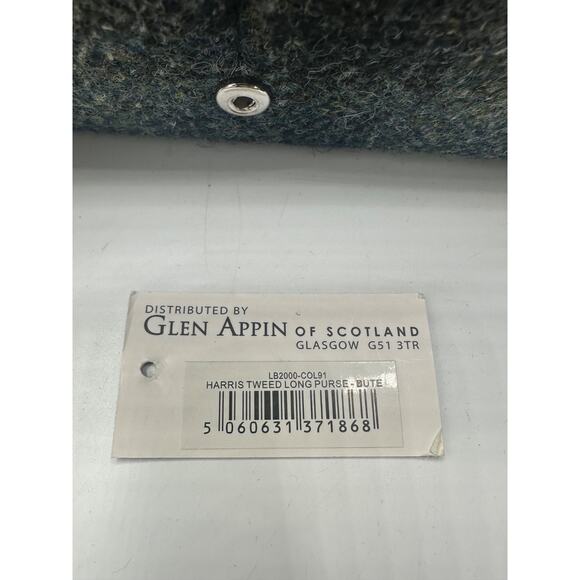 Glen Appin of Scotland Harris Tweed Long Bute Coin Wallet Snap Slots Zip Pocket - Picture 6 of 10